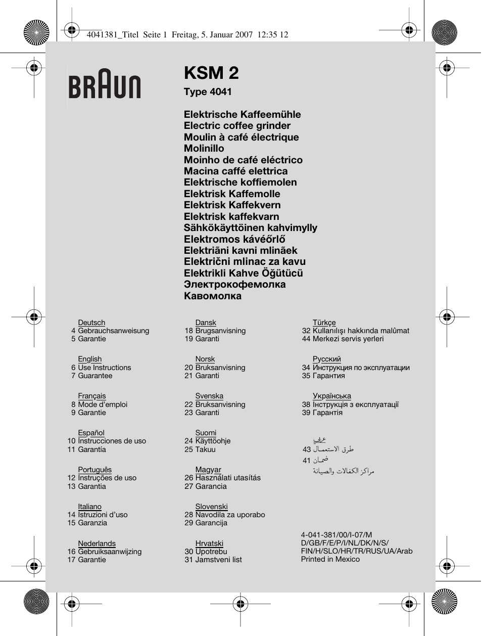 Braun 4041 User Manual | 43 pages