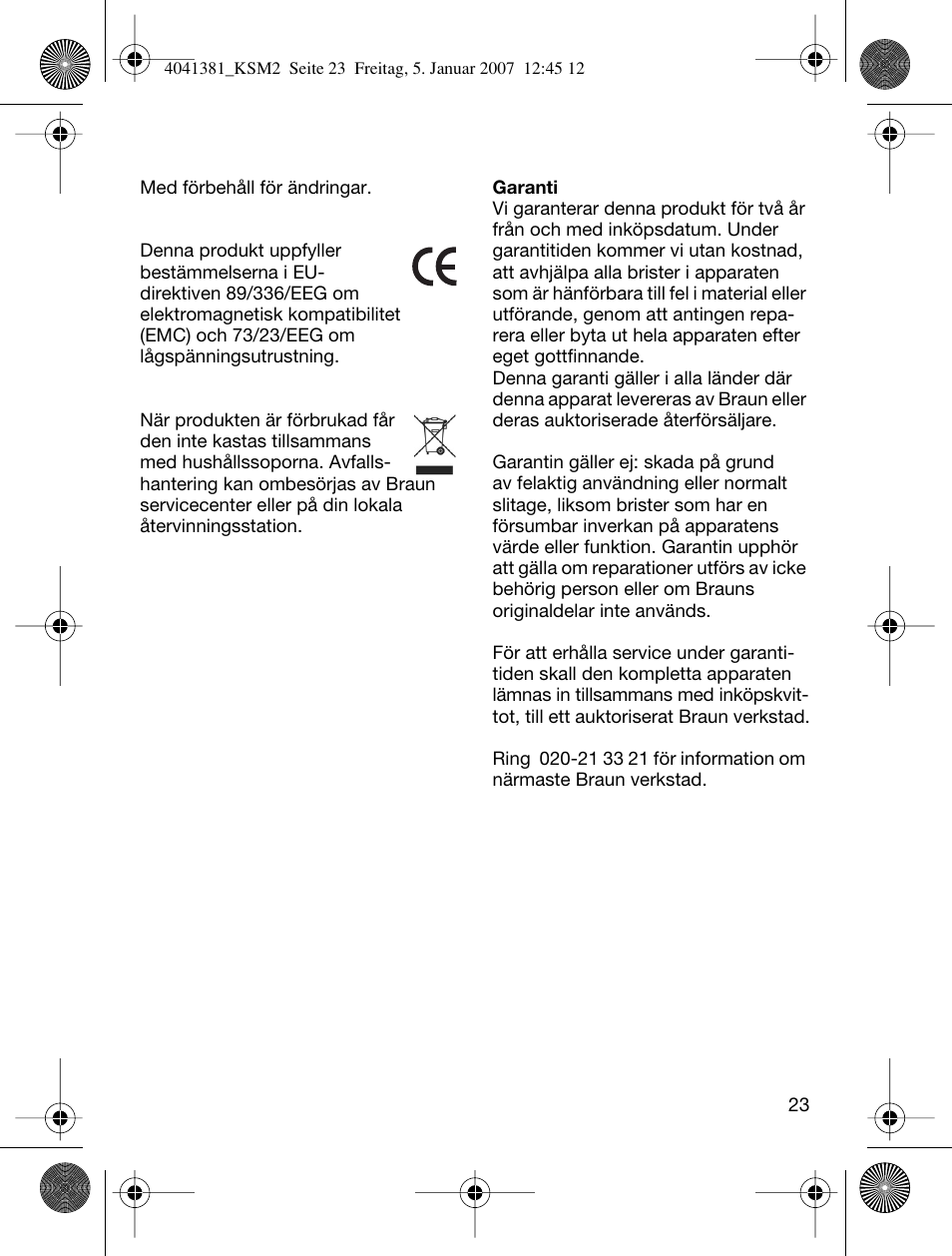 Braun 4041 User Manual | Page 23 / 43