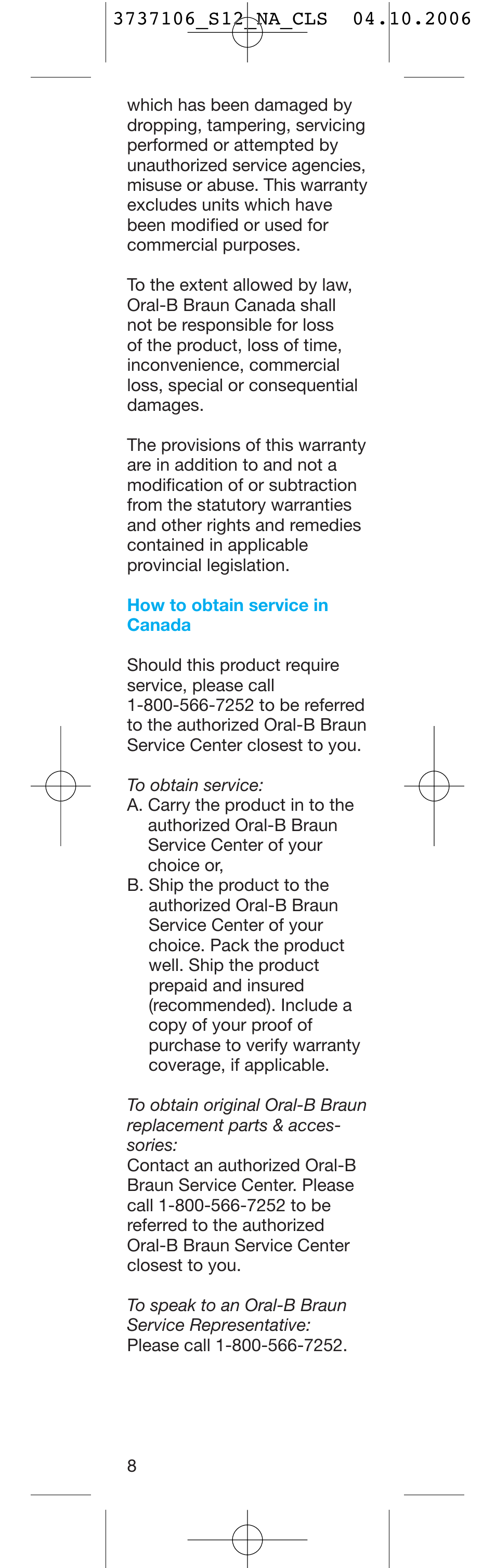 Braun Oral-B S12513 User Manual | Page 8 / 20