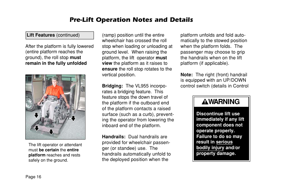 Warning | Braun VL955 User Manual | Page 18 / 40