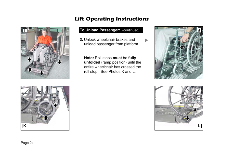 Lift operating instructions | Braun VL955 User Manual | Page 26 / 40