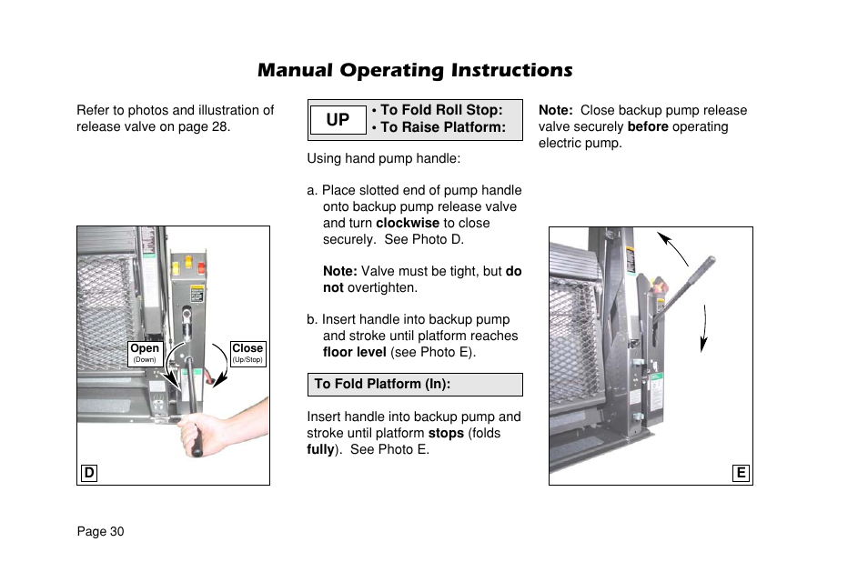 Manual operating instructions | Braun VL955 User Manual | Page 32 / 40