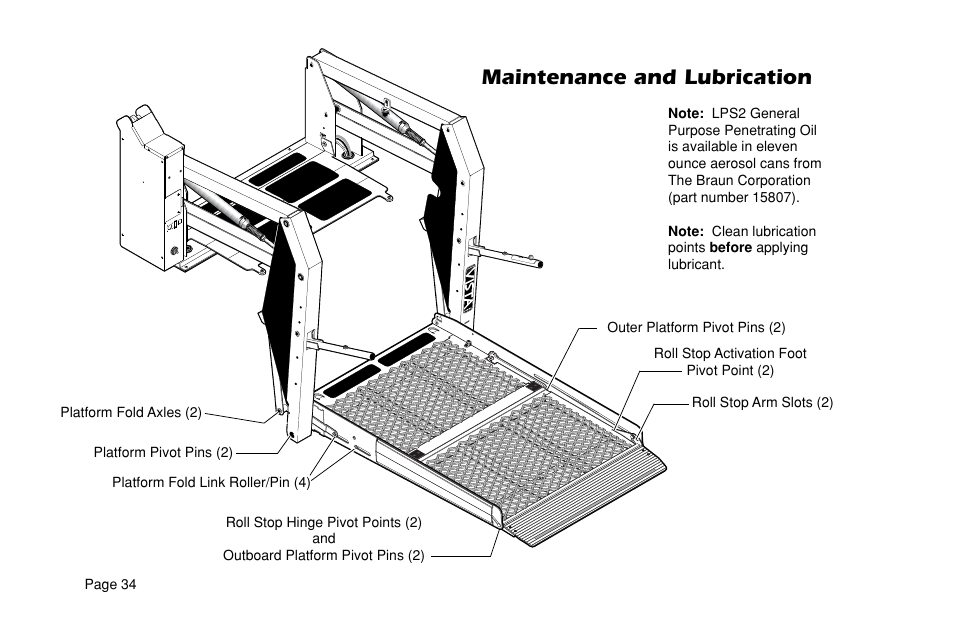 Maintenance and lubrication | Braun VL955 User Manual | Page 36 / 40