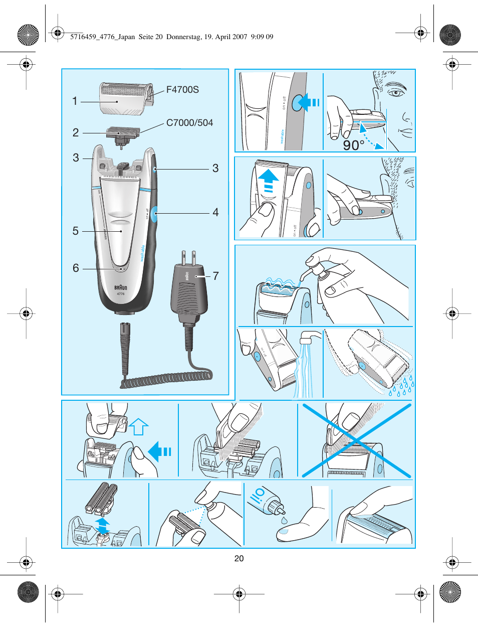 F4700s | Braun 4776  EN User Manual | Page 20 / 24