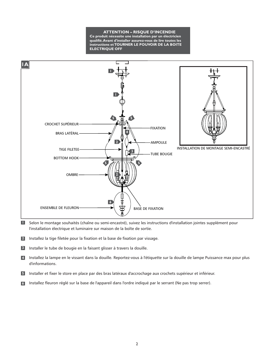 Feiss F2800-3 User Manual | Page 2 / 4