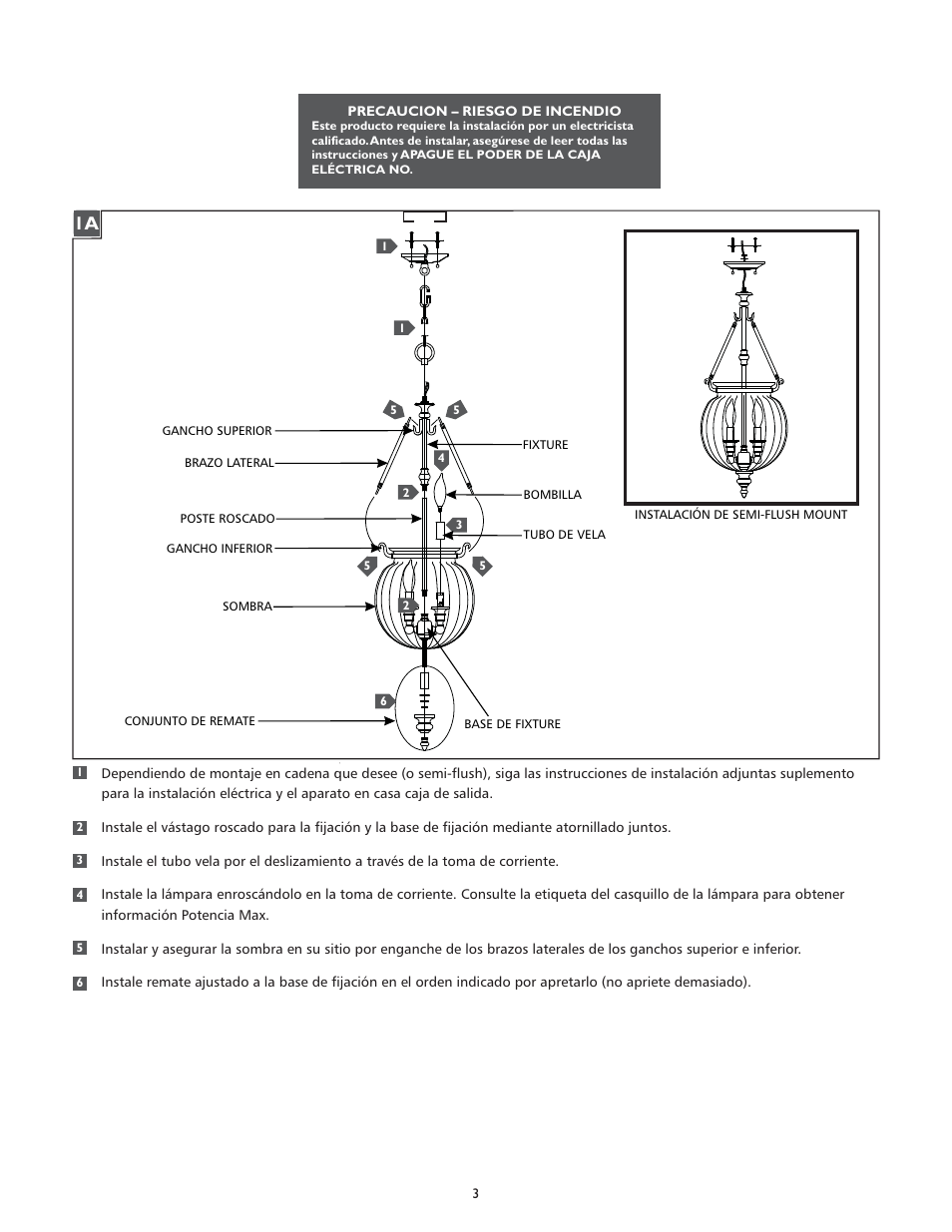 Feiss F2800-3 User Manual | Page 3 / 4