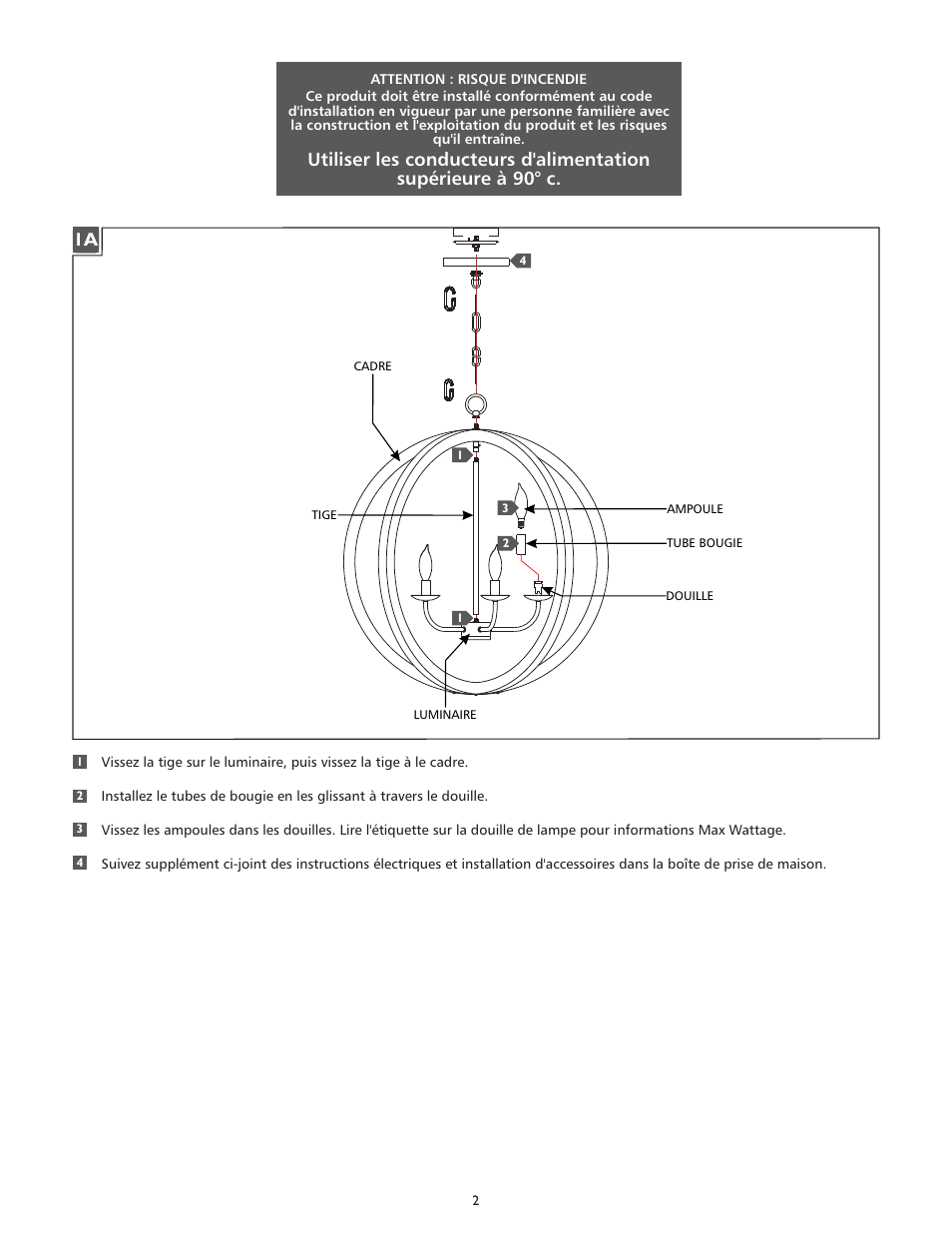 Feiss F2936-5 User Manual | Page 2 / 4