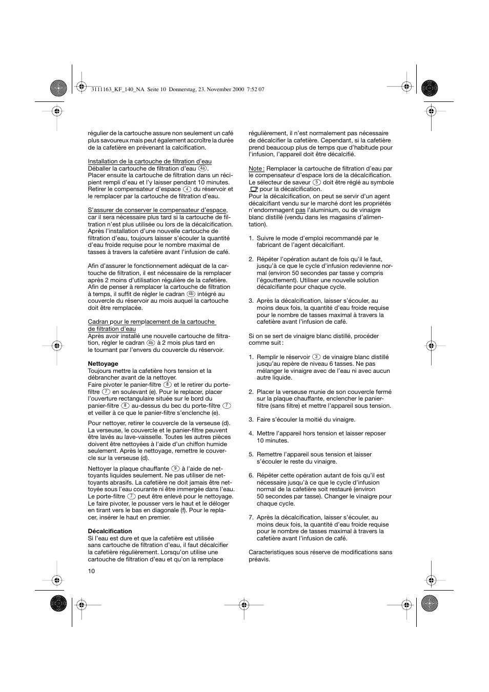 Braun KF 157 User Manual | Page 10 / 18