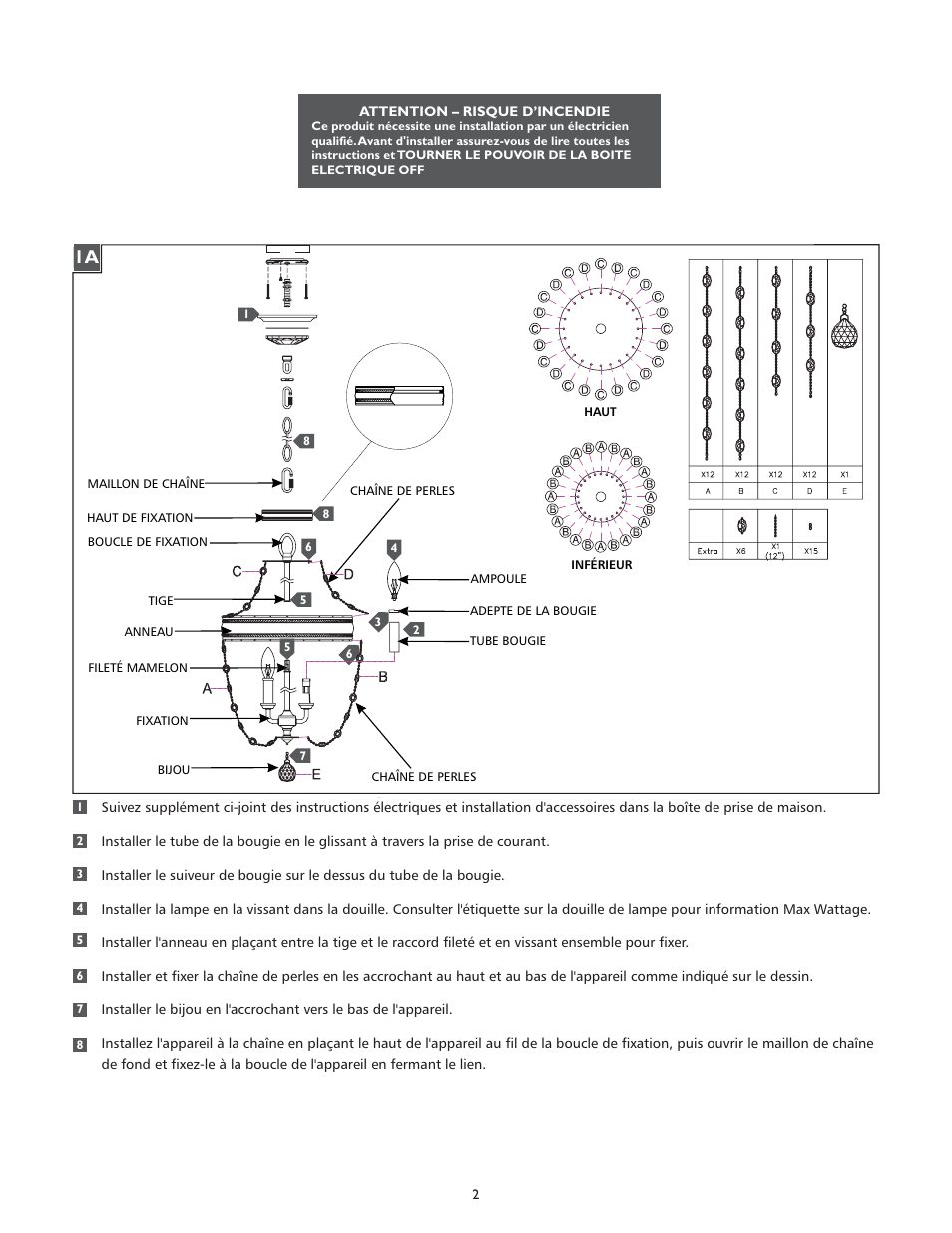 Feiss F2812-3 User Manual | Page 2 / 4