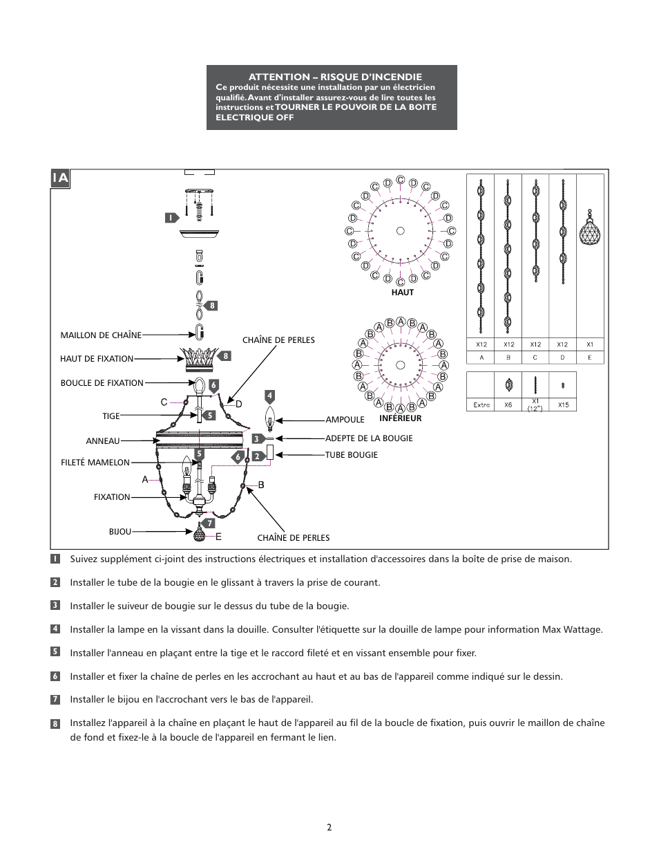 Feiss F2805-3 User Manual | Page 2 / 4