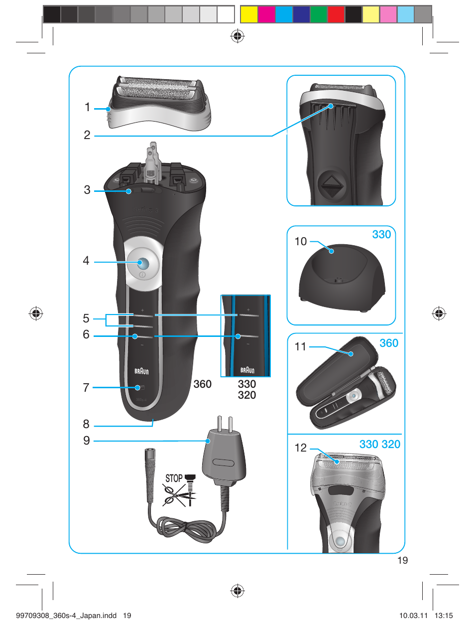 Stop | Braun 360S-4 User Manual | Page 19 / 28