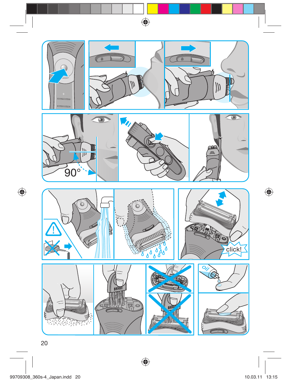 Click | Braun 360S-4 User Manual | Page 20 / 28