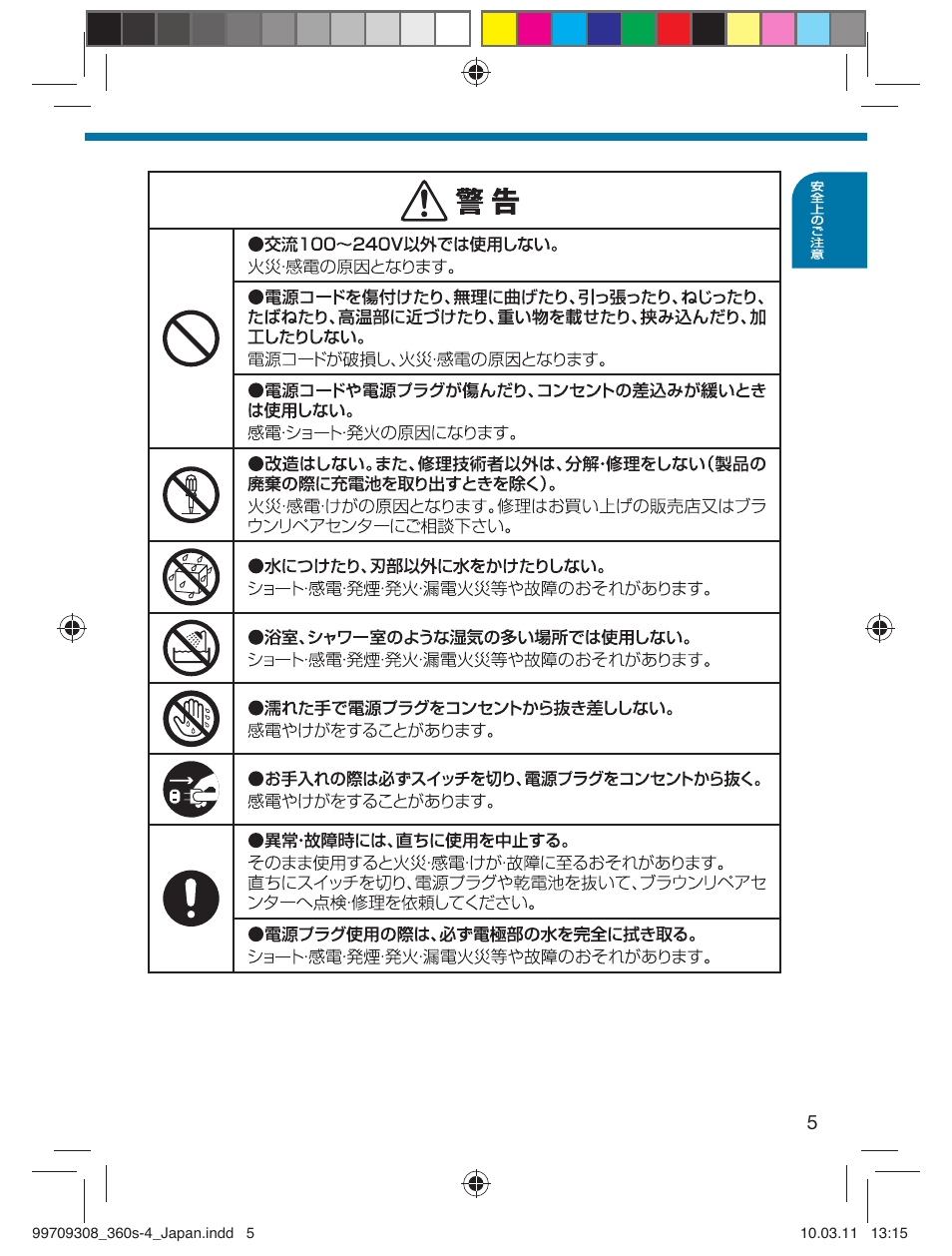 Braun 360S-4 User Manual | Page 5 / 28