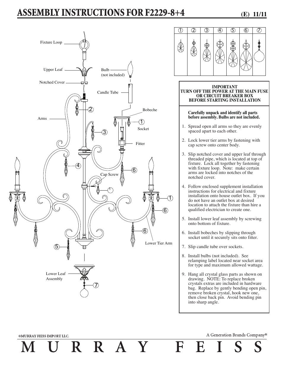 Feiss F2229 User Manual | 1 page