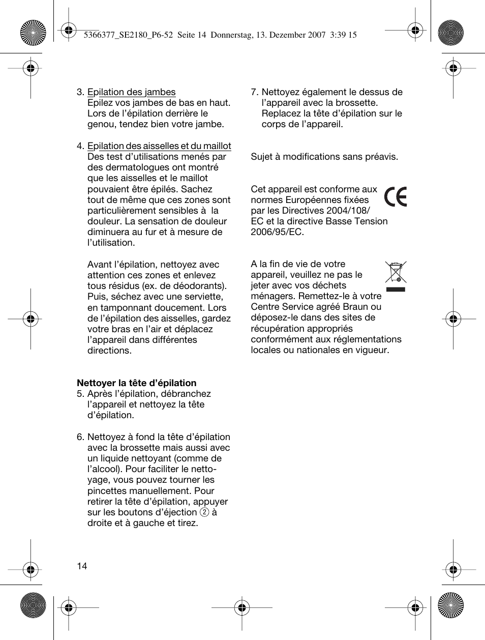 Braun 2180 User Manual | Page 13 / 46