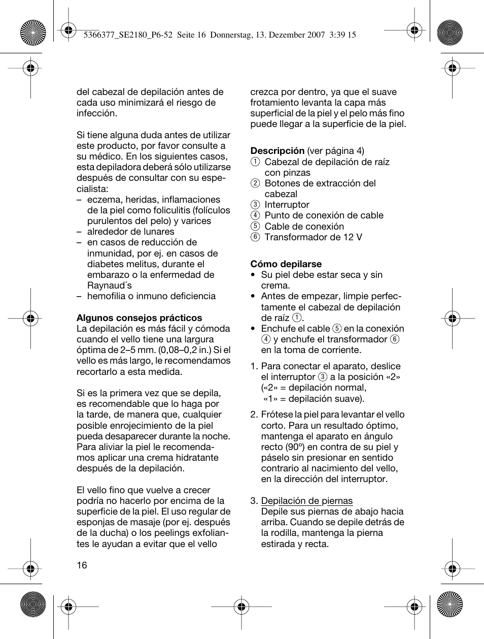 Braun 2180 User Manual | Page 15 / 46