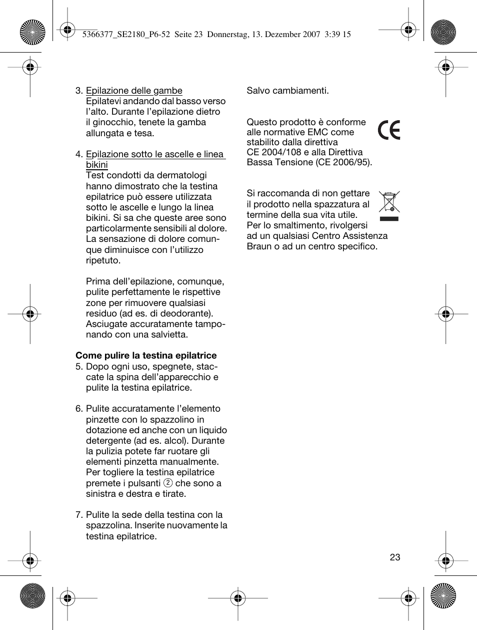 Braun 2180 User Manual | Page 22 / 46