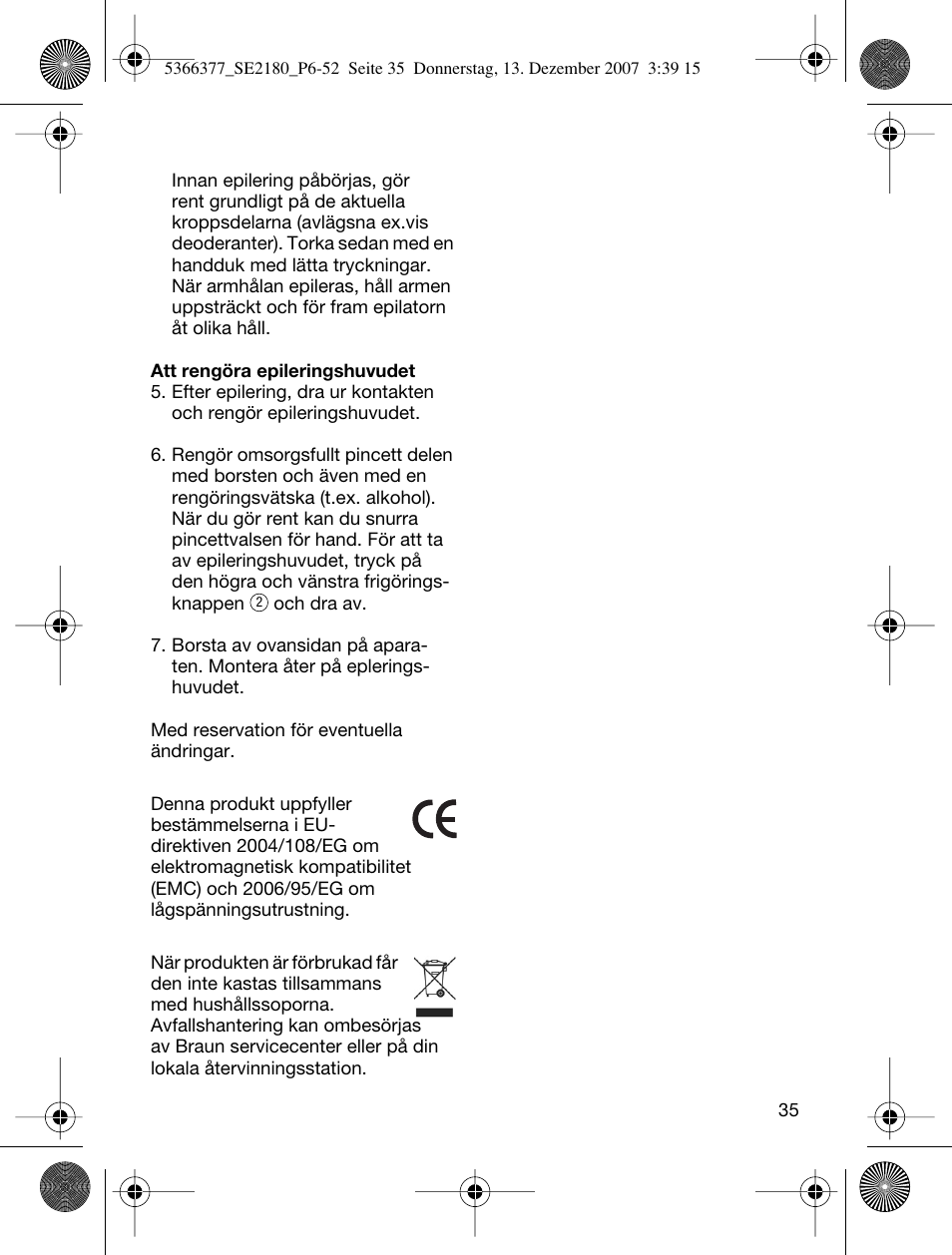 Braun 2180 User Manual | Page 34 / 46