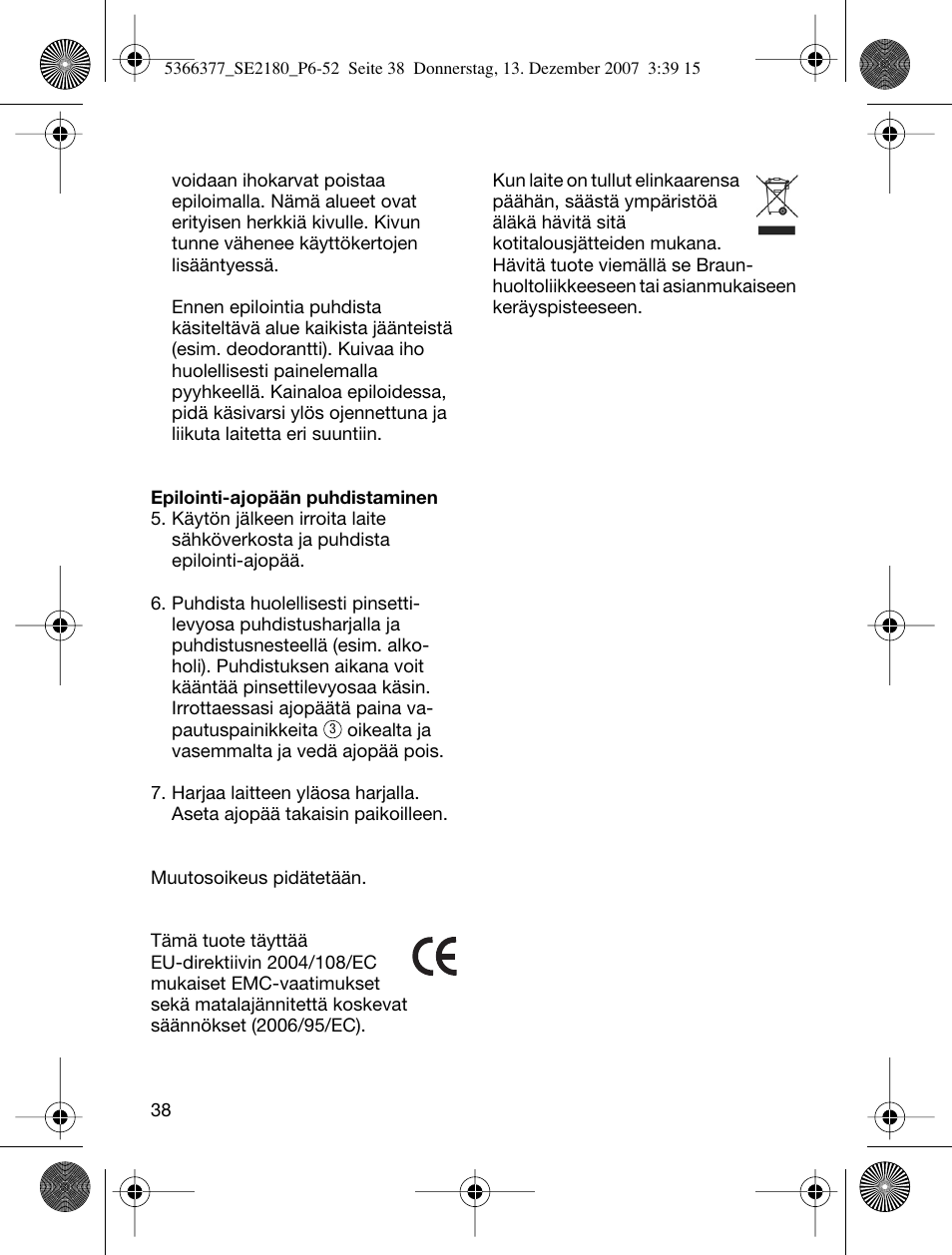 Braun 2180 User Manual | Page 37 / 46