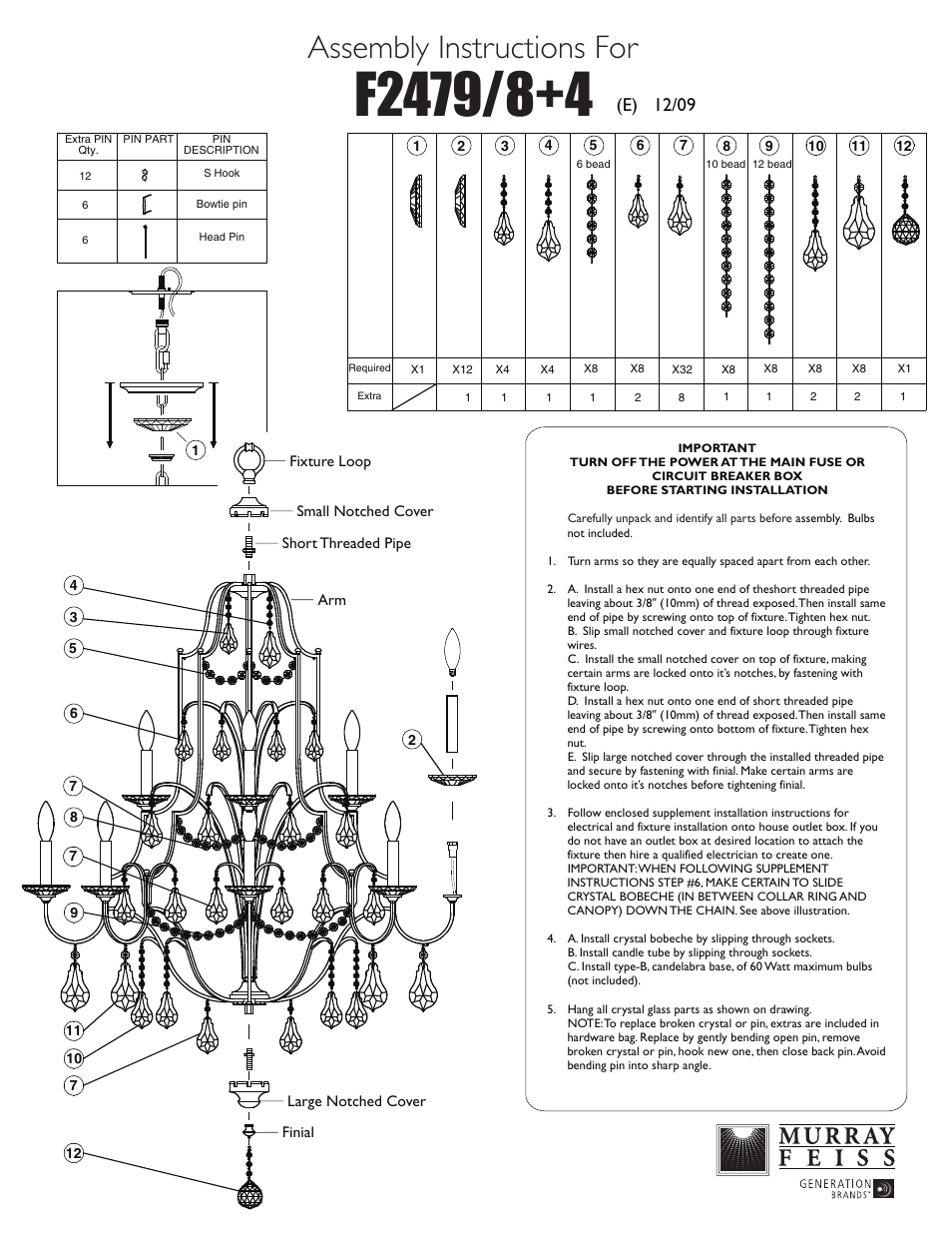 Feiss F2479 User Manual | 1 page