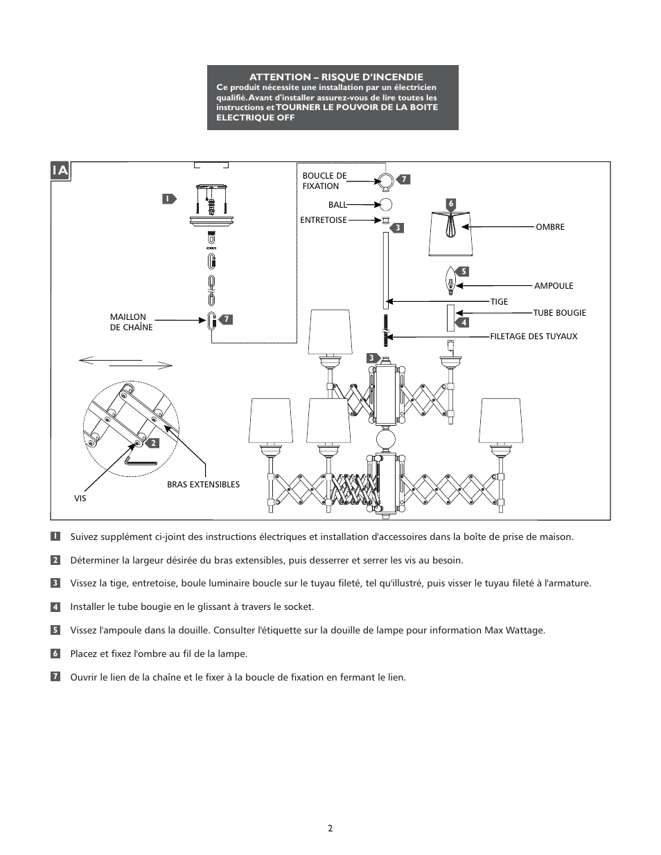 Feiss F2903-6+3 User Manual | Page 2 / 4