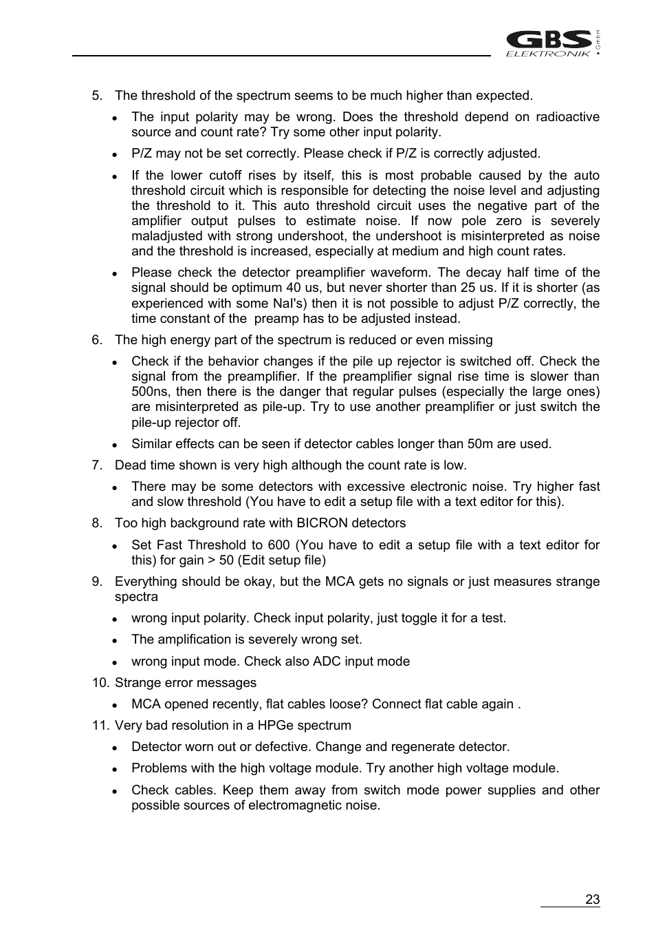 GBS Elektronik MCA166-USB User Manual | Page 23 / 72