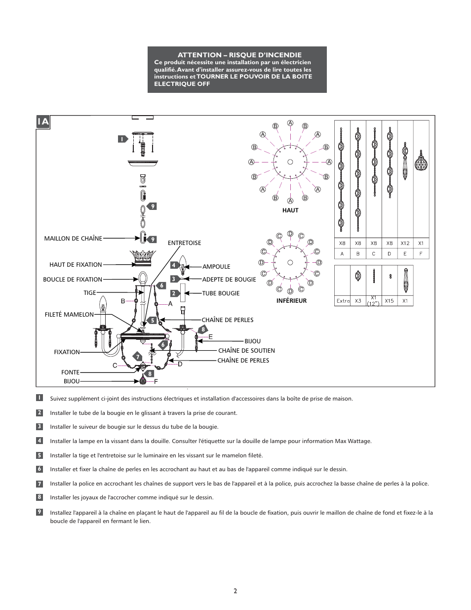 Feiss F2806-3 User Manual | Page 2 / 4