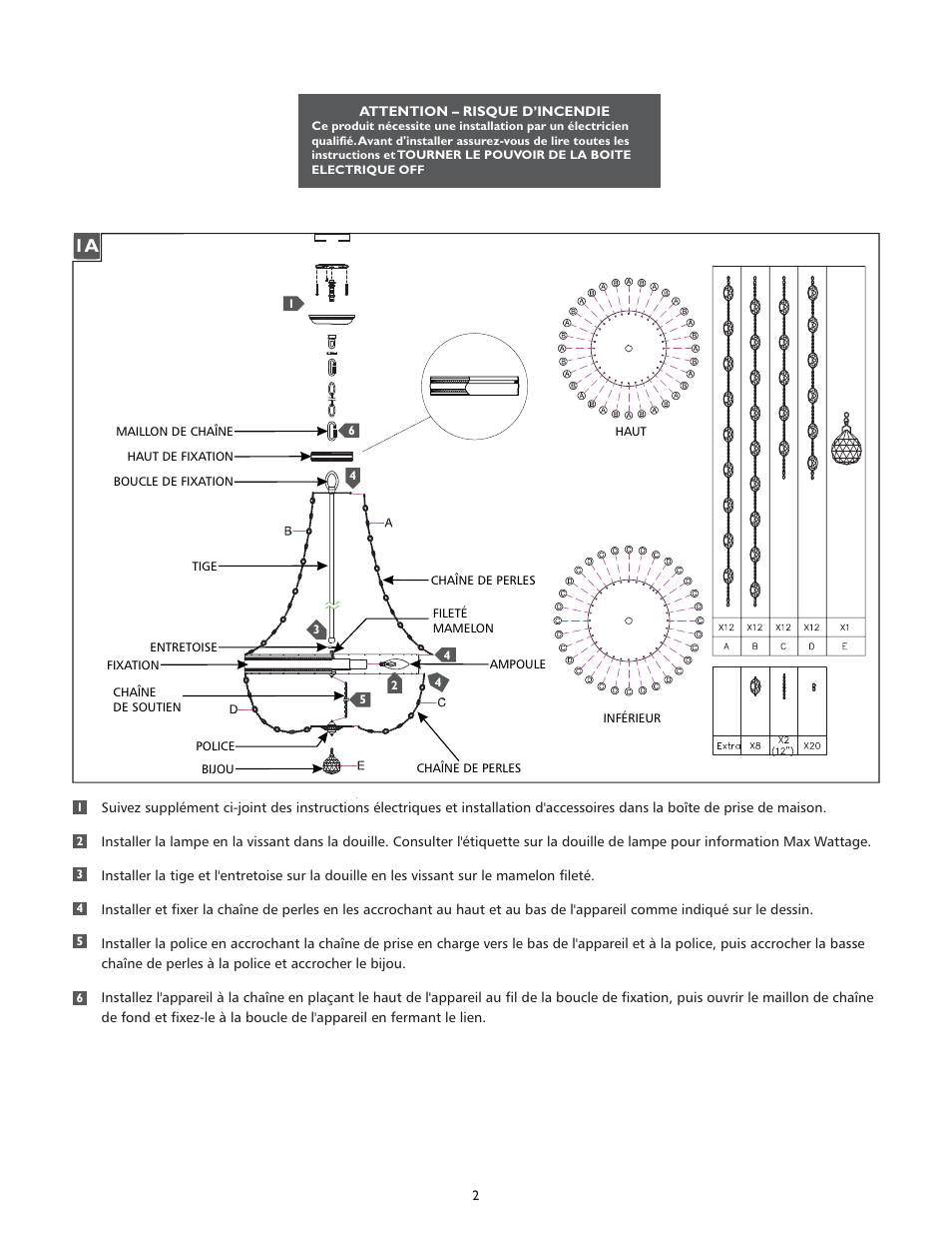 Feiss F2811-6 User Manual | Page 2 / 4
