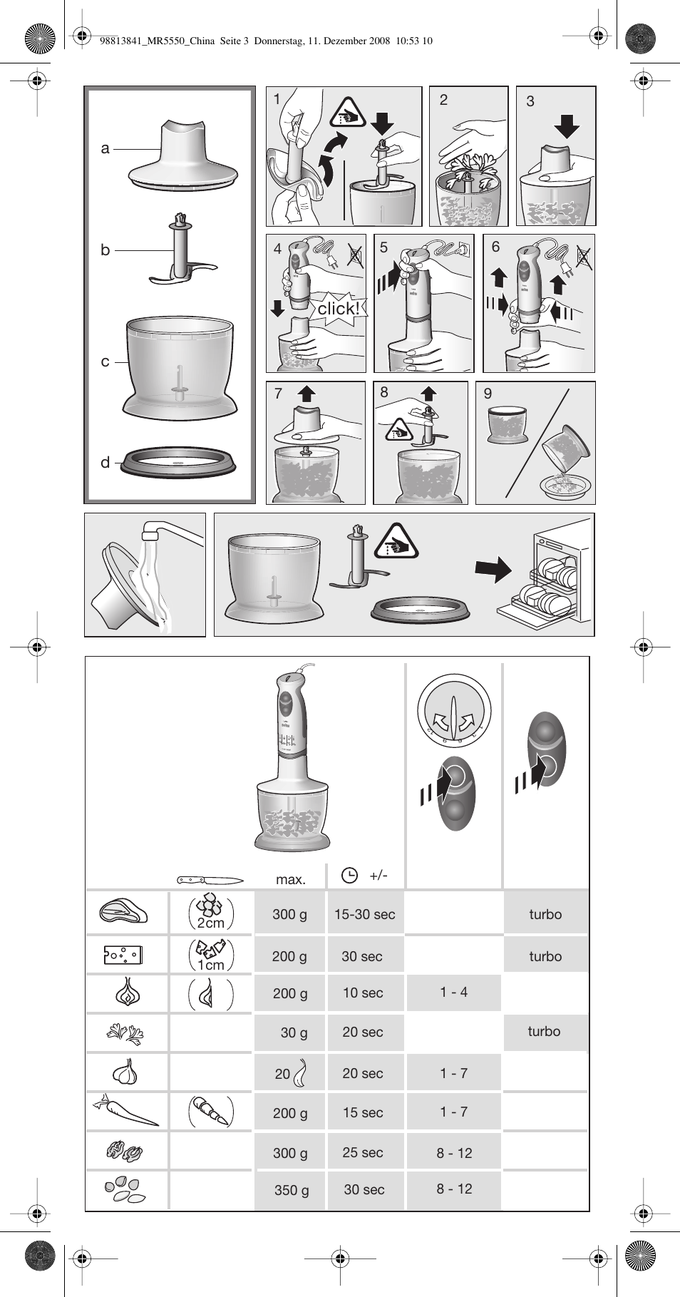 Click, Dc b a | Braun MULTIQUICK MR 5550 M CAV User Manual | Page 3 / 14