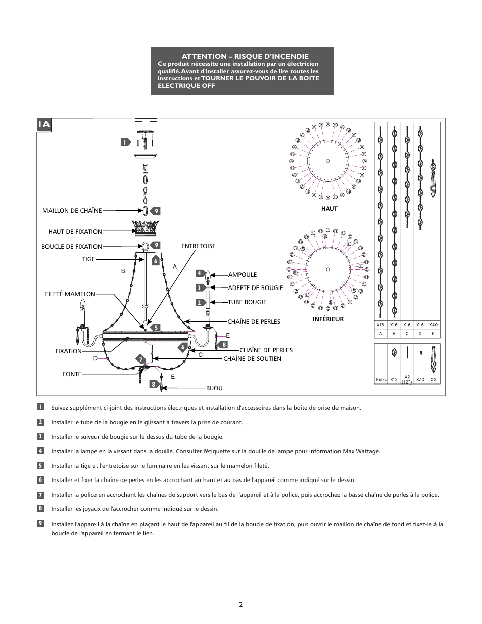Feiss F2803-8 User Manual | Page 2 / 4