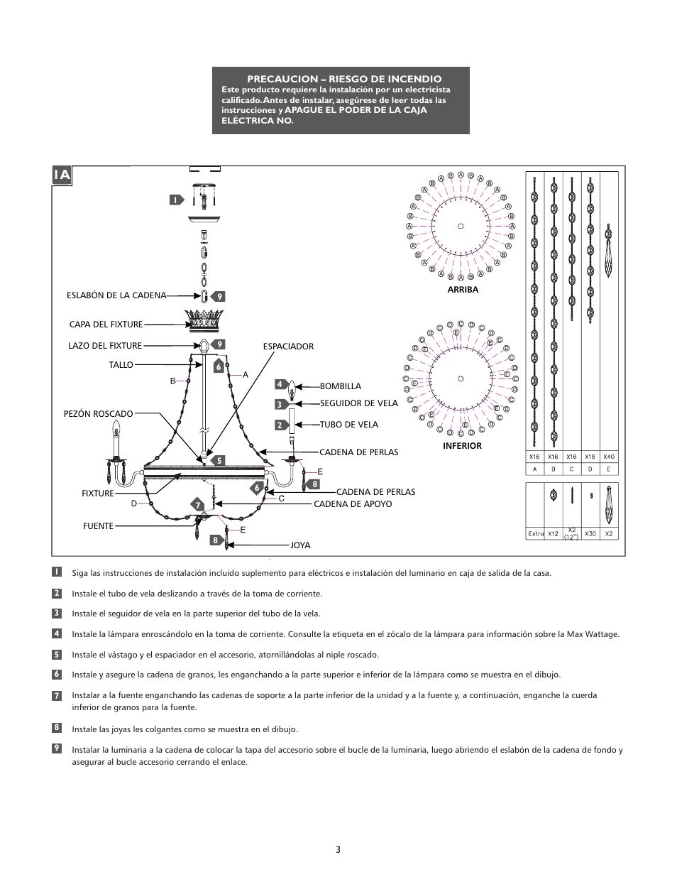 Feiss F2803-8 User Manual | Page 3 / 4