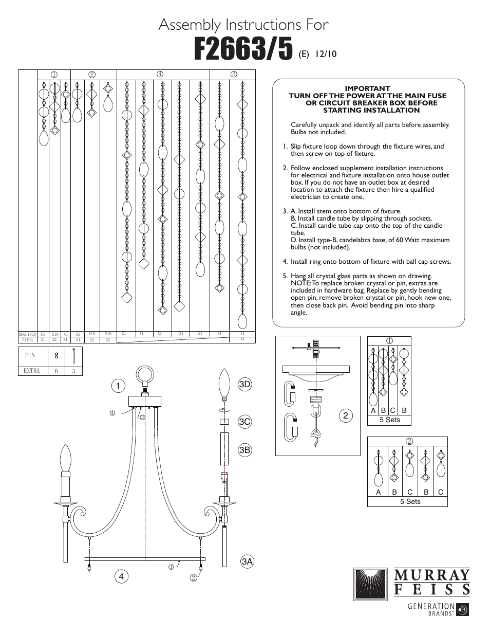 Feiss F2663 User Manual | 1 page