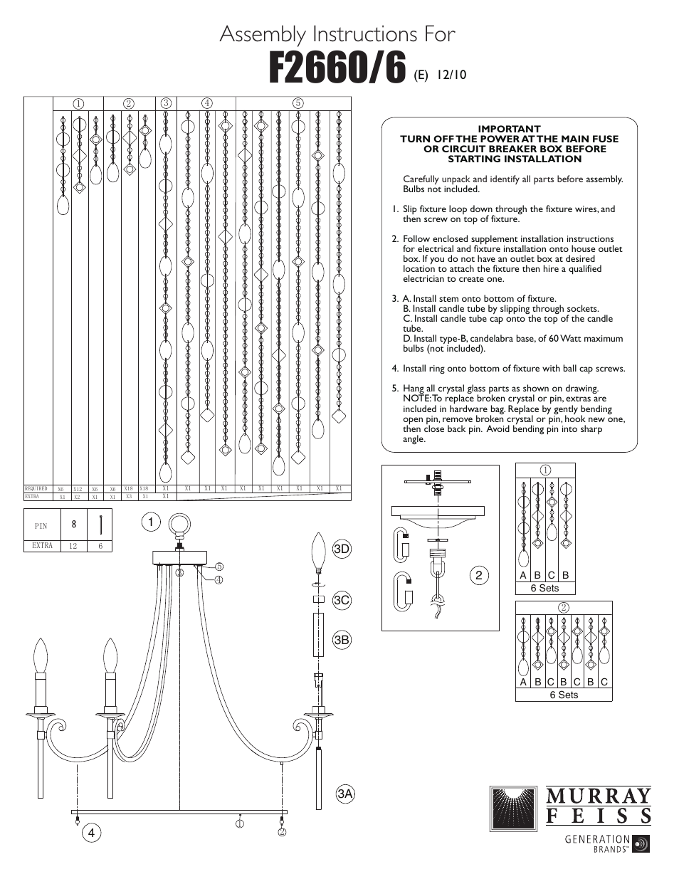 Feiss F2660 User Manual | 1 page