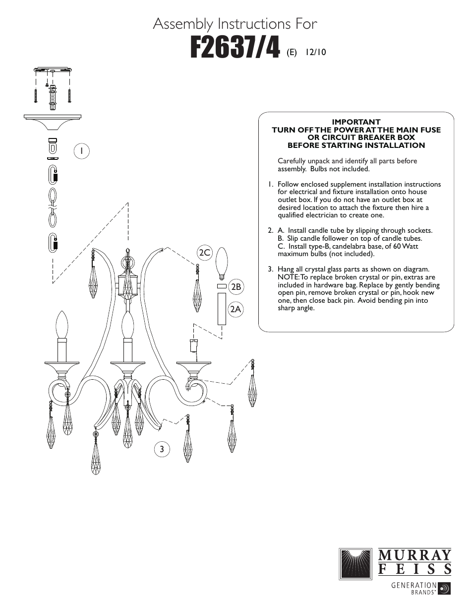 Feiss F2637 User Manual | 1 page