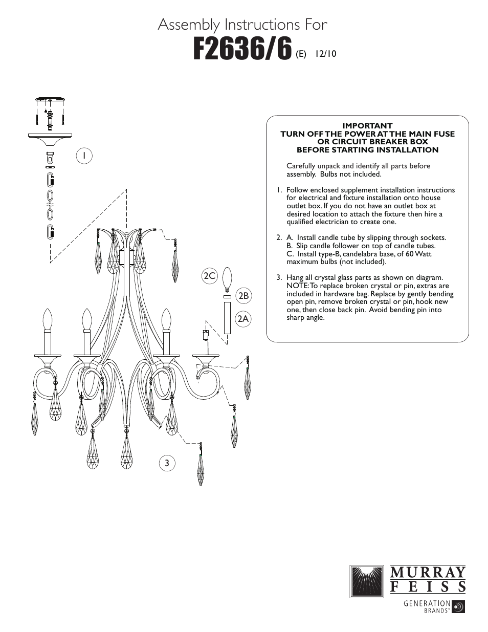 Feiss F2636 User Manual | 1 page