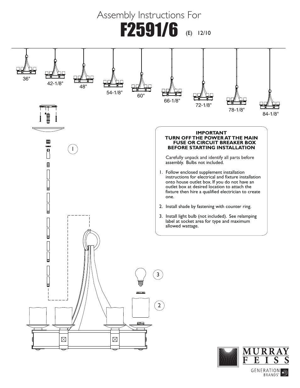 Feiss F2591 User Manual | 1 page