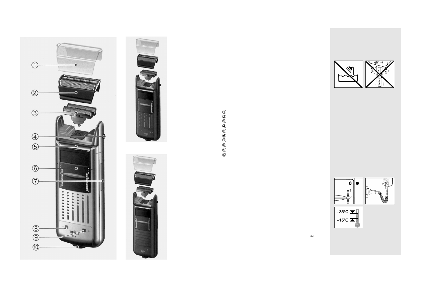 1 description, 2 charging the shaver | Braun 6510 User Manual | Page 2 / 4