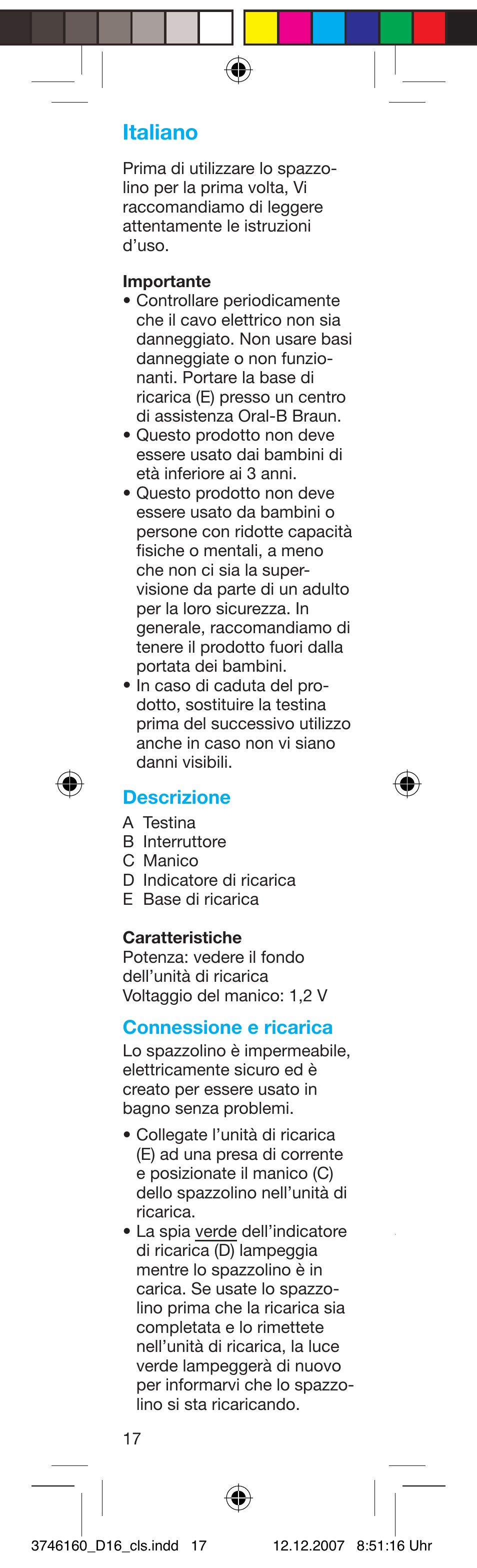 Italiano | Braun 4729 Series User Manual | Page 18 / 26