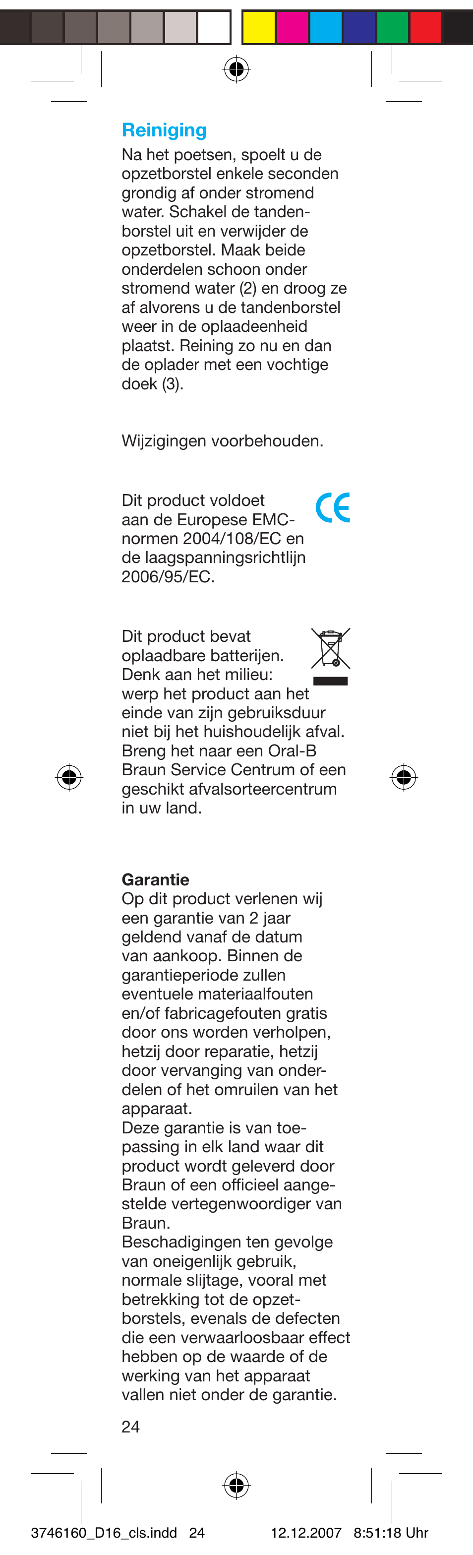 Reiniging | Braun 4729 Series User Manual | Page 25 / 26