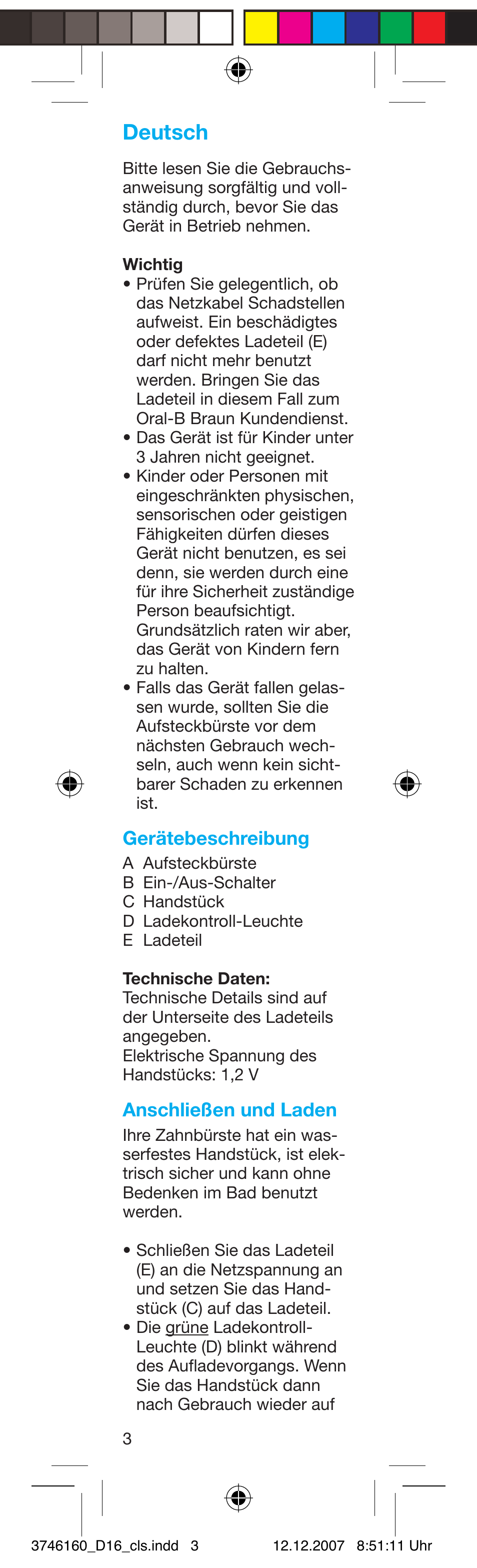 Deutsch | Braun 4729 Series User Manual | Page 4 / 26