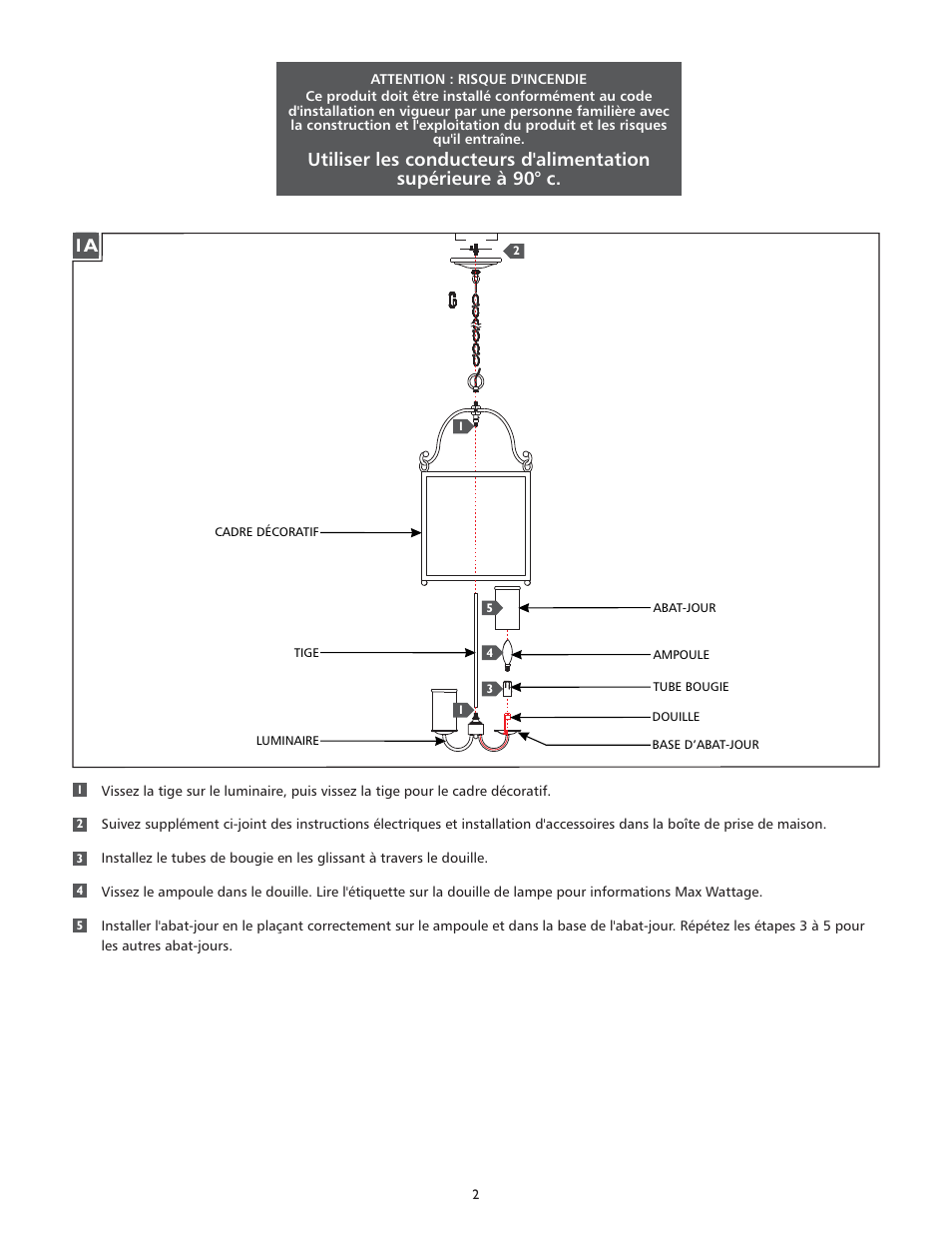 Feiss F2907-4 User Manual | Page 2 / 4