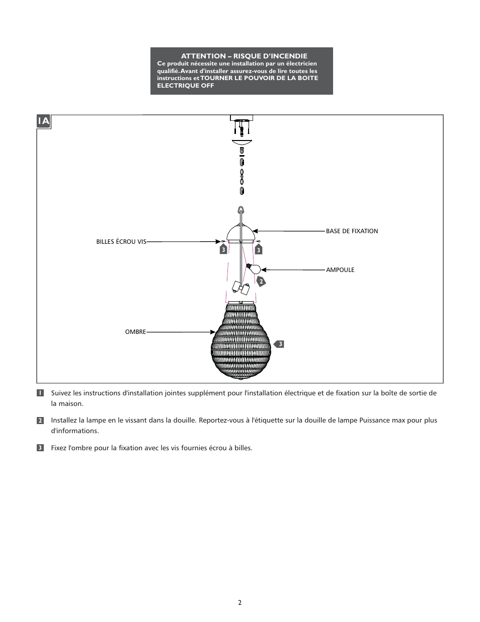 Feiss F2793-3 User Manual | Page 2 / 4