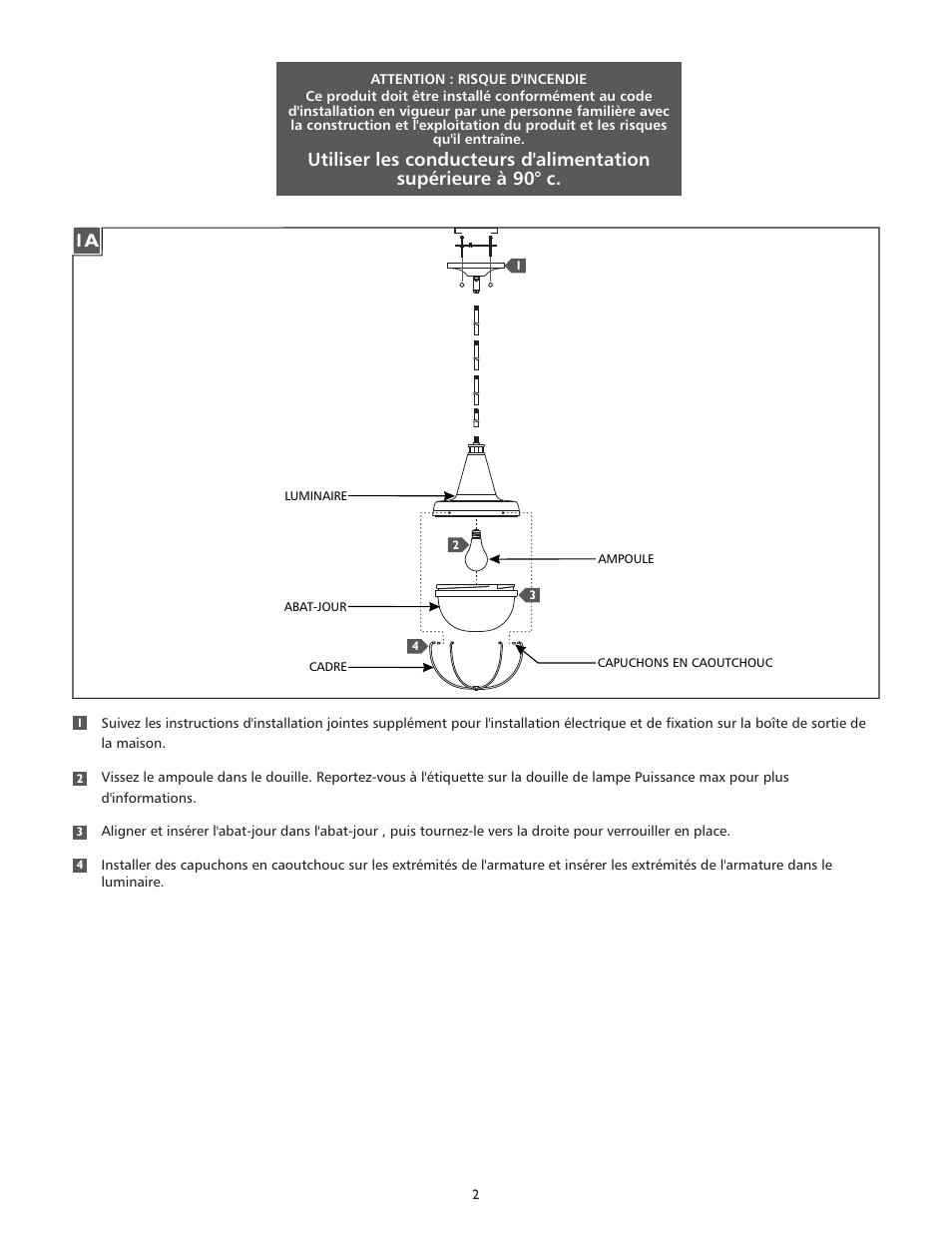 Feiss P1306 User Manual | Page 2 / 4