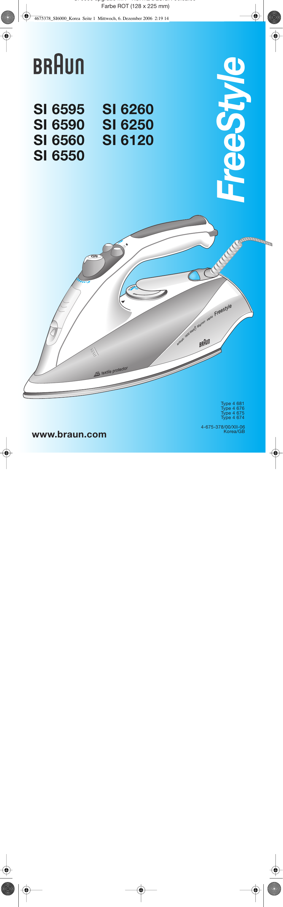 Braun SI 6550 User Manual | 5 pages