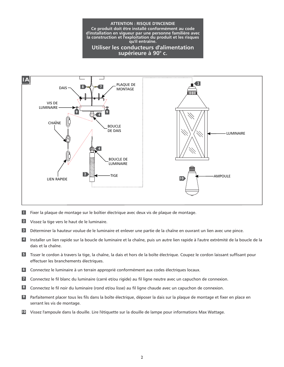 Feiss P1326 User Manual | Page 2 / 4