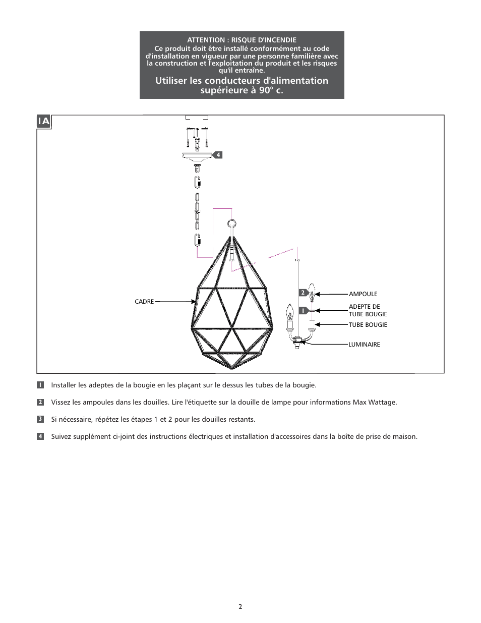 Feiss P1313 User Manual | Page 2 / 4