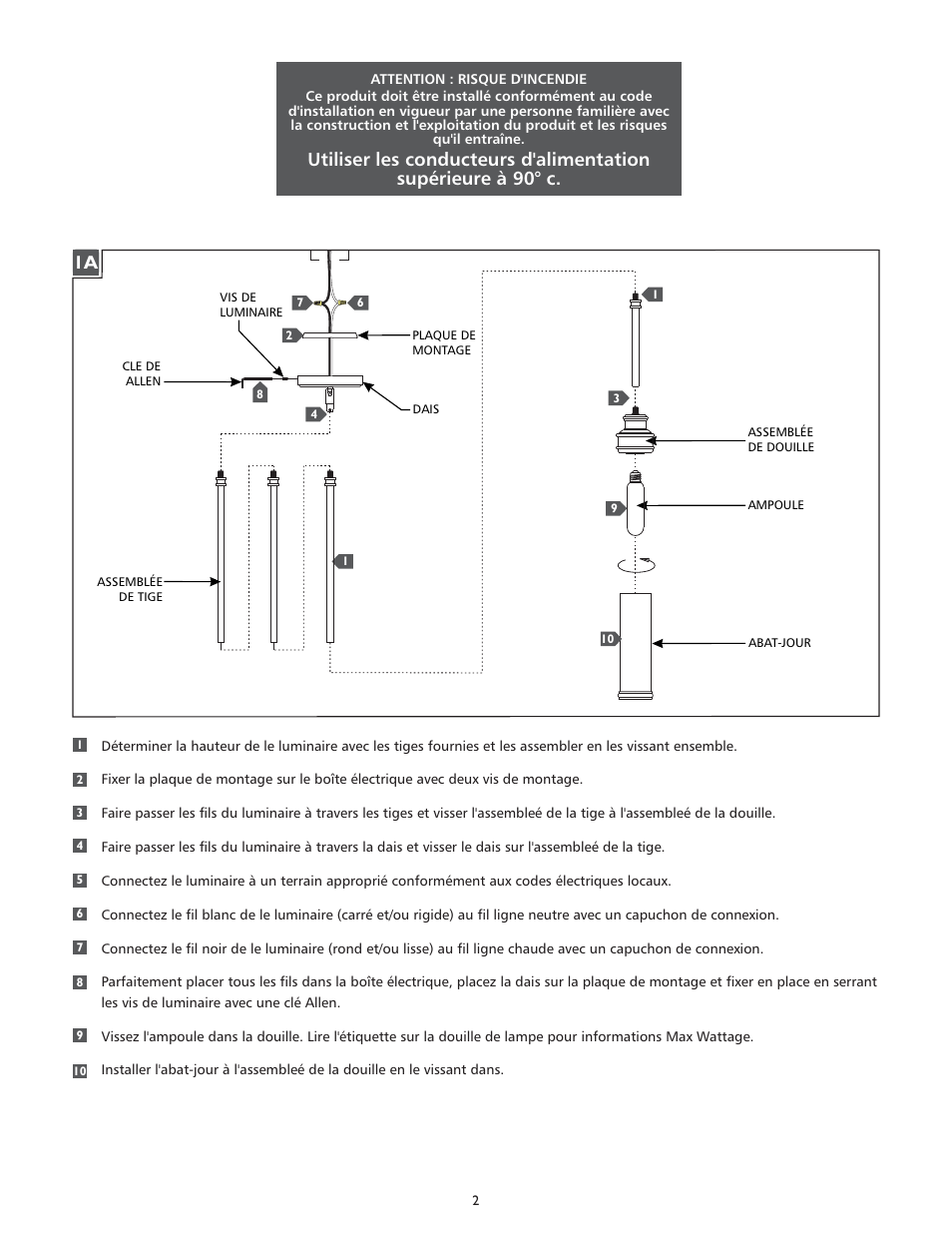 Feiss P1301 User Manual | Page 2 / 4