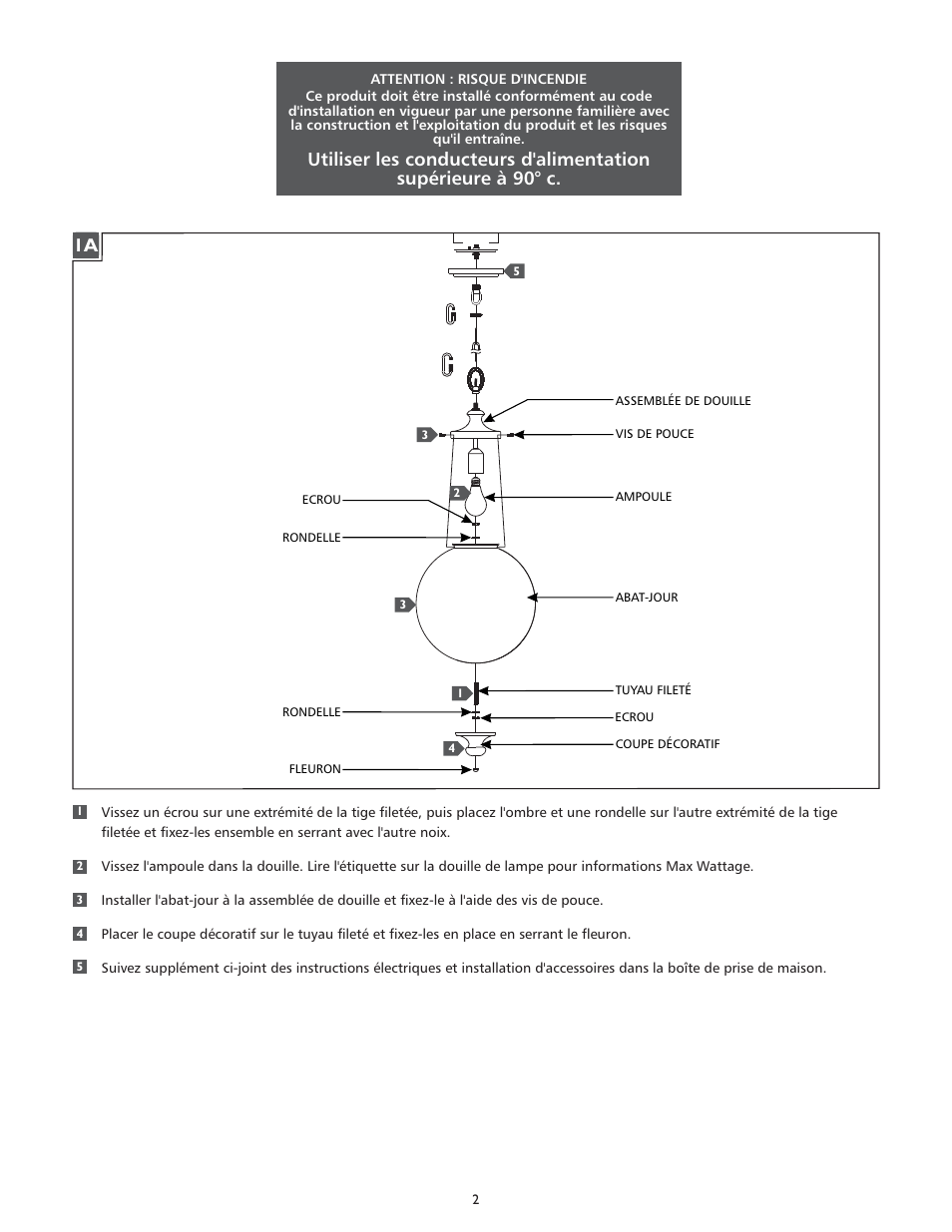Feiss P1295 User Manual | Page 2 / 4
