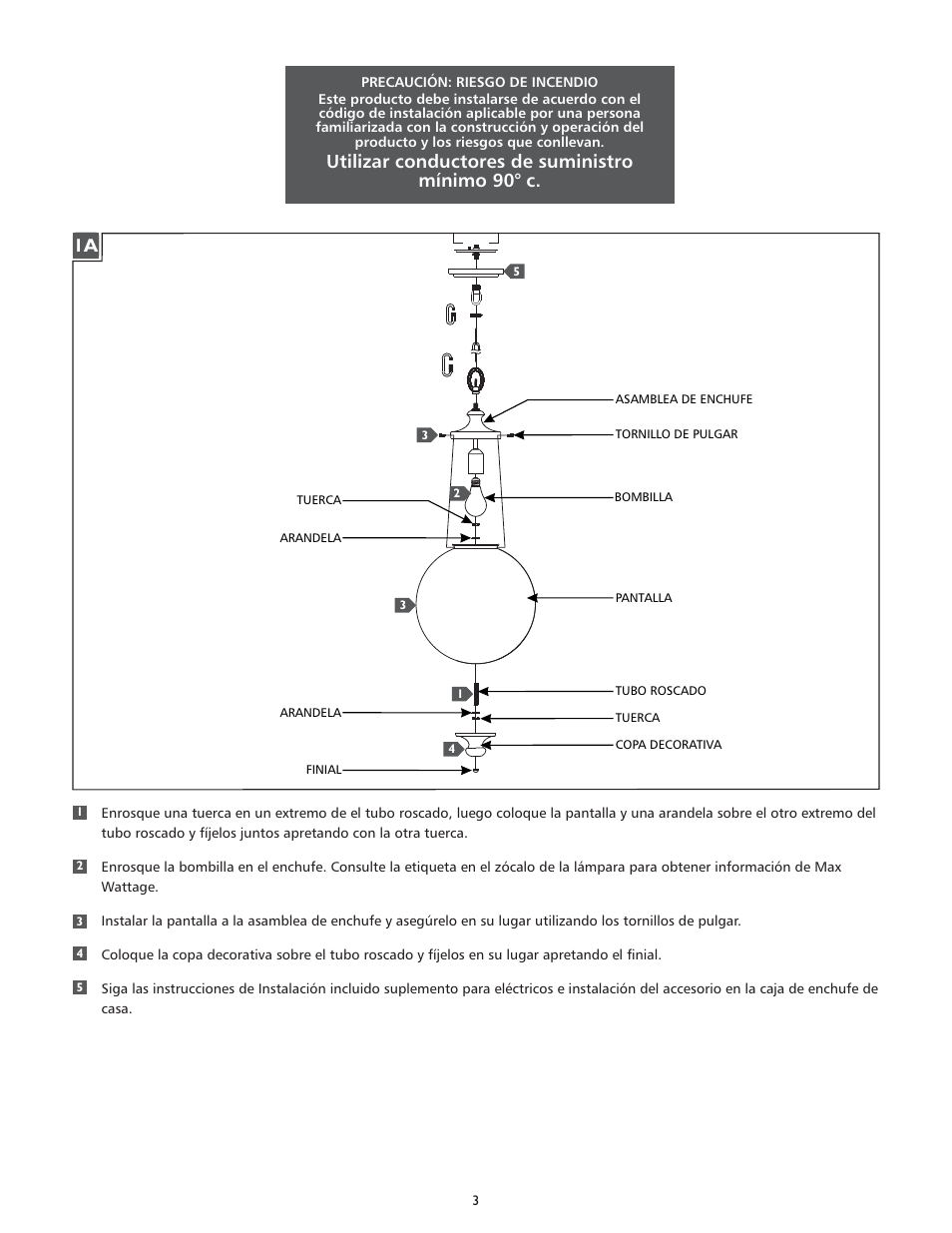 Feiss P1295 User Manual | Page 3 / 4