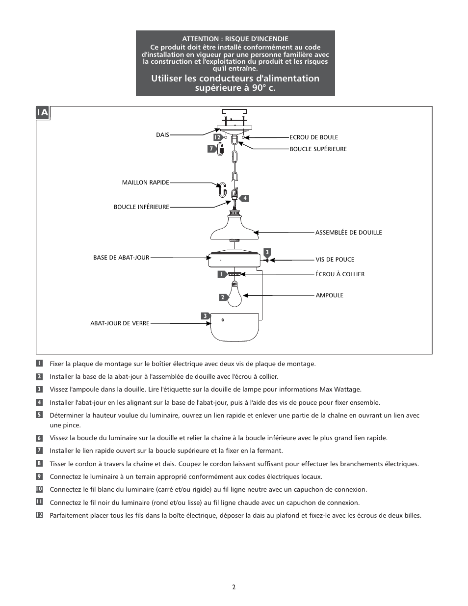 Feiss P1282 User Manual | Page 2 / 4